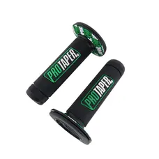 Ручки руля (л+п) (гріпси) PRO TAPER (mod:1) чорний з зеленим