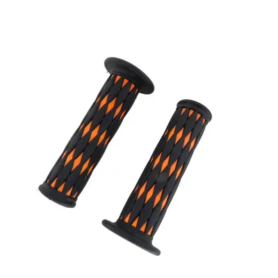 Ручки руля (л+п) (гріпси) SF619 чорний з помаранчевим