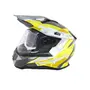Шолом GEON 722 Дуал-спорт сірий з жовтим M (57-58)