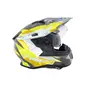 Шолом GEON 722 Дуал-спорт сірий з жовтим M (57-58)