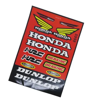 Наклейка HONDA (червона) Лист А4 (5998)