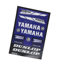 Наклейка YAMAHA синя Лист А4 (5997A)
