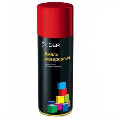Емаль SLIDER color універсальна 3020 червона аерозоль 400 мл