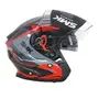Шолом SMK GTJ-S01 GL236 GLOSS BLACK (RED/GREY) 550мм S