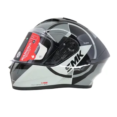 Шолом SMK STELLAR-S01 GL266 GLOSS BLACK (GREY/GREY) 620мм 2XL