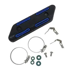 Накладка коліна глушника теплозахисна (чорний з синім)