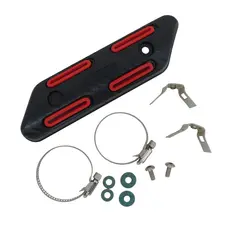 Накладка коліна глушника теплозахисна (чорний з червоним)