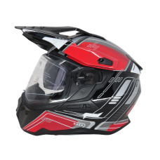 Шолом GEON 722 SHINY BLACK/WHITE-RED XXS (51-52)