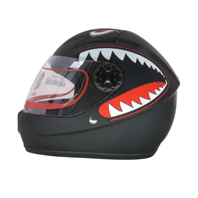 Шолом HF-909 E26 (чорний матовий) (дитячий закритий/біле скло) MotoTech