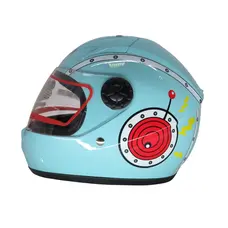 Шолом HF-909 E28 (блакитний) (дитячий закритий/біле скло) MotoTech