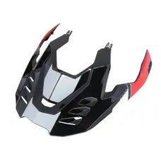 Дашок для шолома GEON 722 чорний з білим з червоним глянцевий