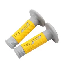 Ручки руля (л+п) (гріпси) Progrip 790 (сірий з жовтим)