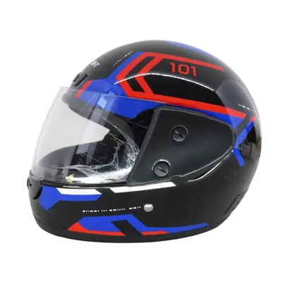 Шолом HF 101 Q275-R (чорний з червоним) M