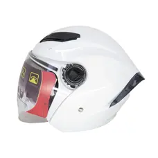 Шолом MT 606 (білий) (відкритий/біле скло+вбудовані окуляри)