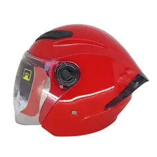 Шолом MT 606 (червоний) (відкритий/біле скло+вбудовані окуляри)