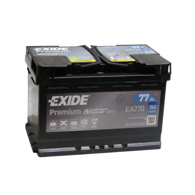 АКБ 77 EXIDE PREMIUM (77Ah) EA770E 77Ah 760A -+