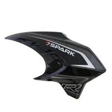 Пластик бака бічний передній (правий) SPARK SP150R-12S (чорний з сірим)