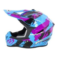 Шолом GEON 633 GLOSSY LIGHT BRIGHT BLUE FLUO PURPLE/BLACK S (55-56)