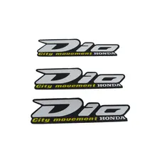 Наклейка (набір) (3шт.) HONDA DIO AF34 СЕРЕБРО (7307)