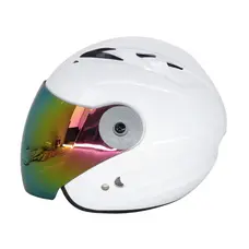 Шолом HF-210 (білий) (відкритий/тоноване скло) S