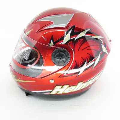 Шолом HF-909 (червоний) (дитячий/закритий/біле скло) MotoTech