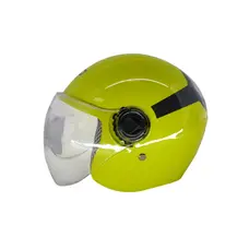 Шолом T68 Міньйон (жовтий) (дитячий/відкритий/біле скло) MotoTech