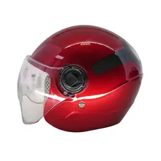 Шолом T68 Міньйон (червоний) (дитячий/відкритий/біле скло) MotoTech