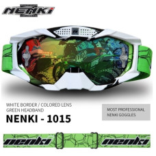 Окуляри крос NENKI NK-1015 White Border/Green Headband