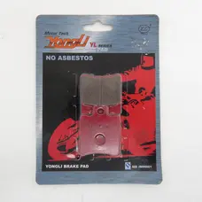 Колодки гальмівні (диск) Yamaha JOG SA04 (червоні) YONGLI