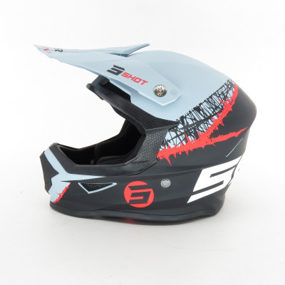 Шолом Shot Racing Furious Storm Black/Grey/Red ( Размер: XL )