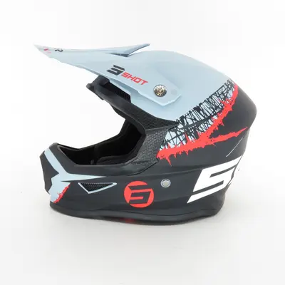 Шолом Shot Racing Furious Storm Black/Grey/Red (Kid) YXL