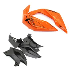 Пластик бака бічний передній (л+п) Shineray XY200/250GY-9A (помаранчевий) (нового зразка)