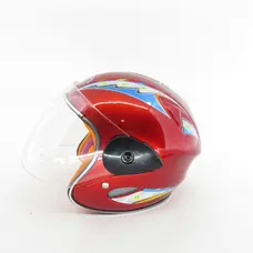 Шолом 906 Червоний(дитячий відкритий біле скло) MotoTech