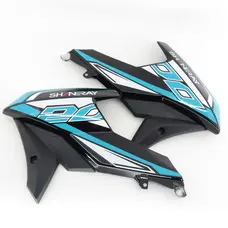 Пластик бака бічний передній (л+п) Shineray XY200GY-6C (бірюзово-чорний)