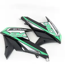 Пластик бака бічний передній (л+п) Shineray XY200GY-6C (зелено-чорний)