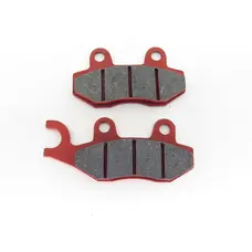 Колодки гальмівні (диск) 4T GY6 50-150 (RaceStorm, ліве вухо, червоні)