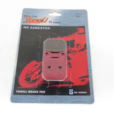 Колодки гальмівні (диск) Peugeot, Italjet, CPI (червоні) YONGLI