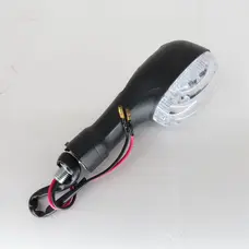 Поворот LED овальні (16 LED, чорний, біле скло) JS