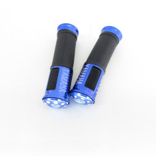 Ручки руля (л+п) (grips) (алюмінієвий відбійник) (синій) (mod:Yamaha) GJCT