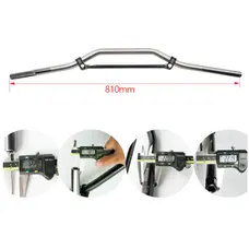 Руль алюмінієвий з перемичкою CNC 22 мм (сірий) "OTOM"