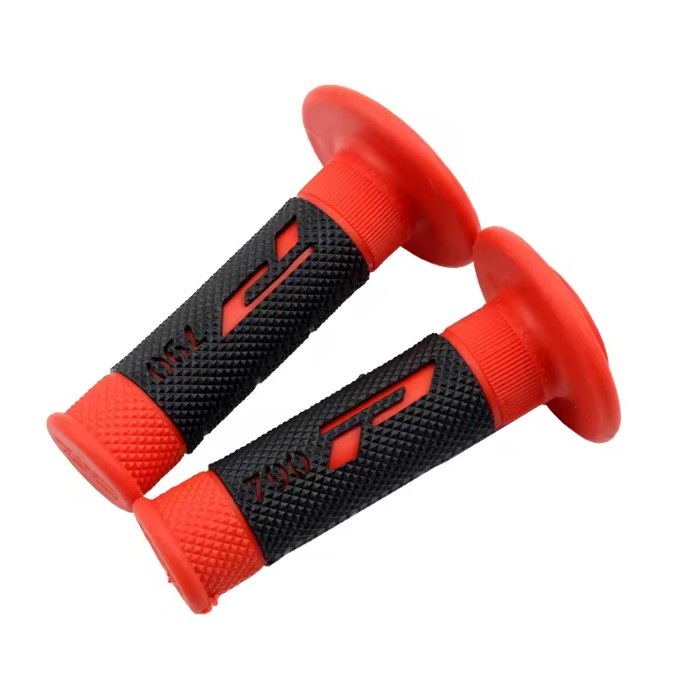 Ручки руля (л+п) (гріпси) Progrip 790 (червоний з чорним) в