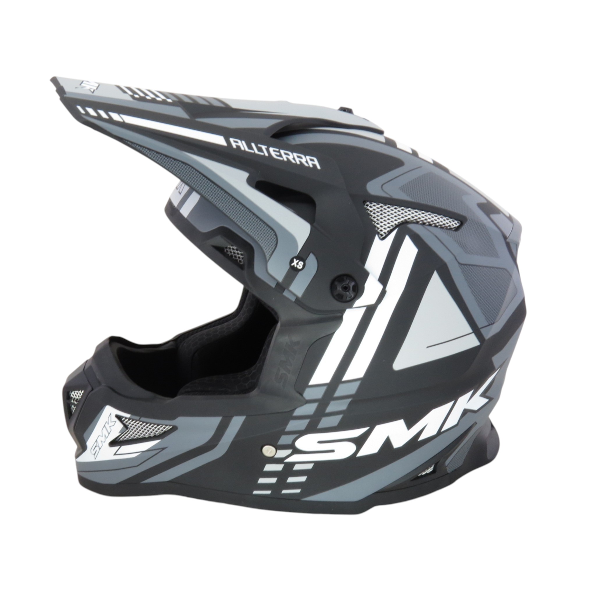 mmmsakura。 Шолом SMK ALLTERRA-S01 MA261 MATT BLACK (GREY/WHITE) 540мм XS в